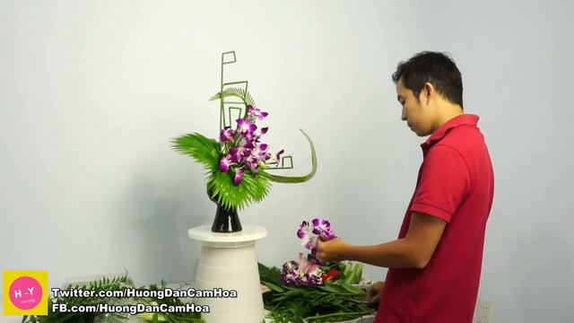 How To MAKE Advanced Arrange Purple Orchid Flowers Beautiful?102