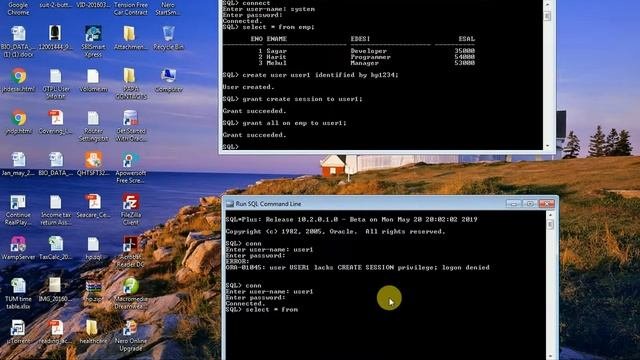 How to Implement Deadlock Hold  Wait in Oracle 10g Database.
