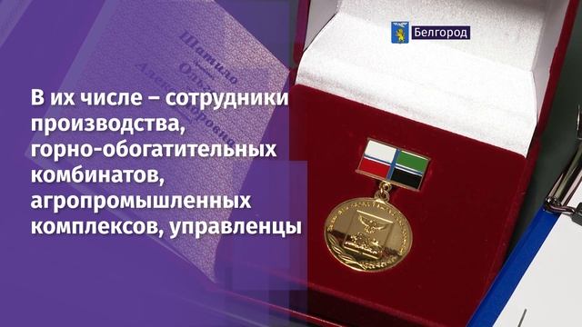 Медали ордена «За заслуги перед Отечеством» и «За заслуги перед землей Белгородской»