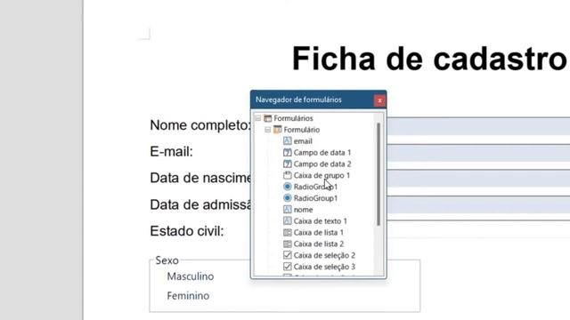 Repetir campos usando Macros em formulário Libre Office Writer