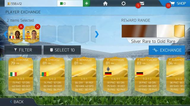 FIFA 16 MOBILE PLAYER EXCHANGE!! 500,000 COINS PROFIT