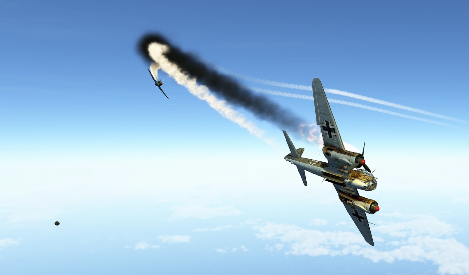 МиГ-3, перехват  высотного разведчика. Сбил Ju 88 на высоте 9500 метров.