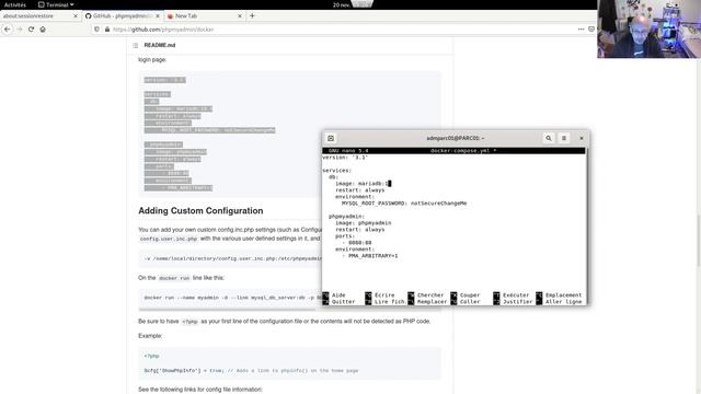 Partie 50   Installation PhpMyAdmin avec docker compose