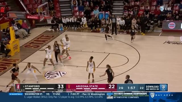 Arizona State vs No. 6 Stanford | Pac-12 | 1.26.24