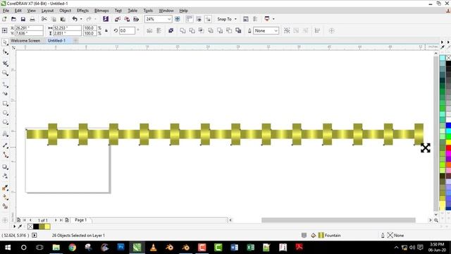 How to Create Beautiful 3D Pattern Design in Corel Draw x7 Part 42