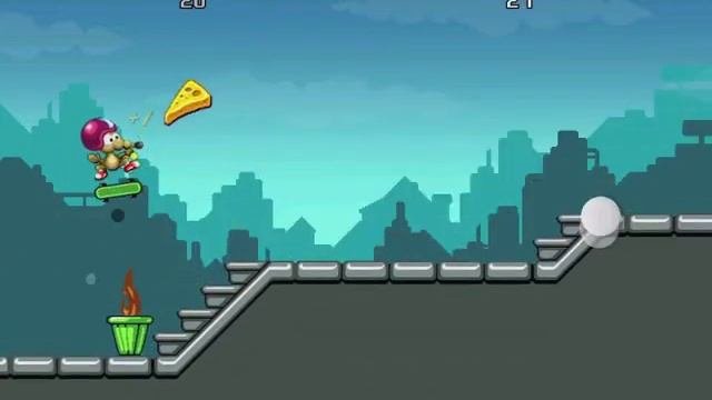 Rat on a Skateboard challenge 9 Kickflips in Air all the stars gold Walkthrough video gameply Iphon
