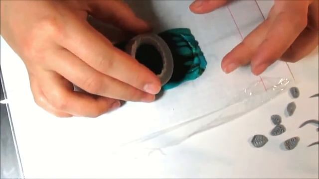 Комплект малахитовых украшений с ящерицами из FIMO