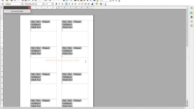 How Synchronize Labels In Open Office Writer / Synchronize Labels In Open Office Writer
