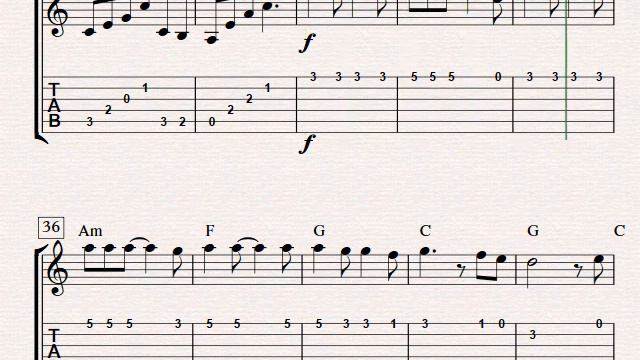 Hallelujah -  Guitar (Score And Tablature)