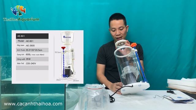 Thiết bị lọc bể cá biển Protein Skimmer Aqua Excel AE-601
