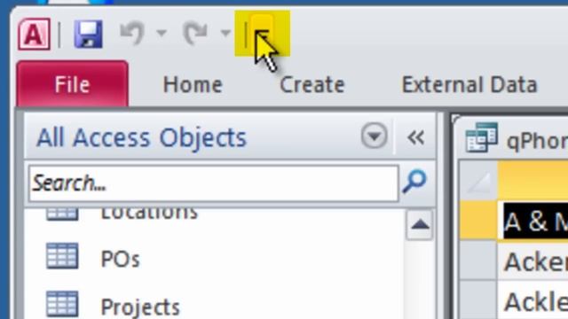Tip: Add Save As Icon to QAT, Quick Access Toolbar in Microsoft Access