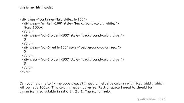 CSS : Bootstrap 4 layout with one width fixed column