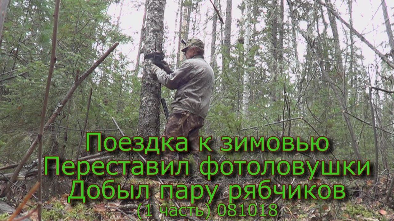 Поездка к зимовью Переставил фотоловушки (1 часть)  081018