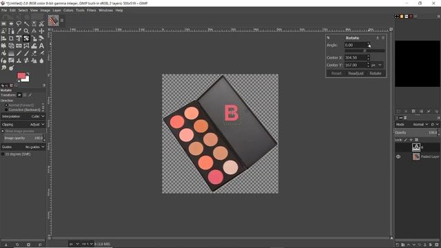 Creating a PNG Logo file in GIMP