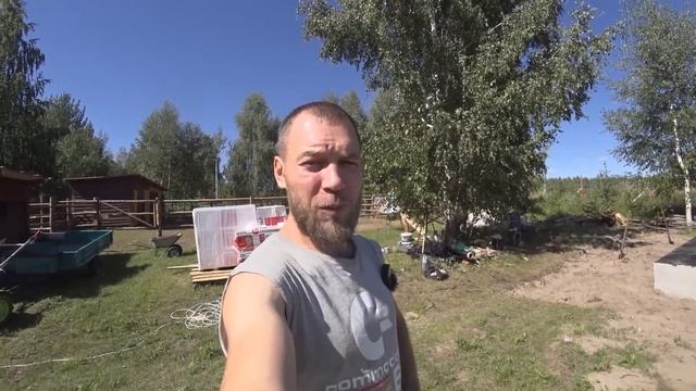 ПЕРЕЕХАЛИ В ЛЕС И СТРОИМ КАРКАСНЫЙ ДОМ 6Х7. УБРАЛИ ТОННЫ ЗЕМЛИ И НАЧАЛИ РАБОТАТЬ НАД КАРКАСОМ.