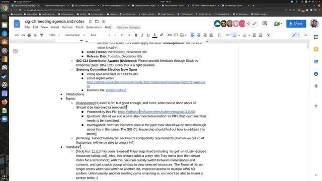 Kubernetes SIG CLI 20220907