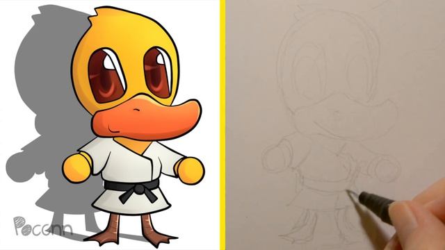 Cómo dibujar un Pato karate