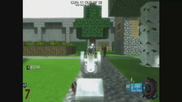 WORLD AT WAR CUSTOM ZOMBIES: MINECRAFT VILLAGE EN JUEGO DE ARMAS PARTE 1