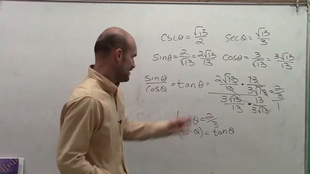 Find The Cofunction Of Secant Given Value Of Tangent