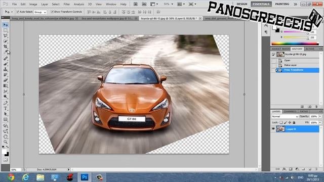 Photoshop CS5 3d Car Pop-out Photo