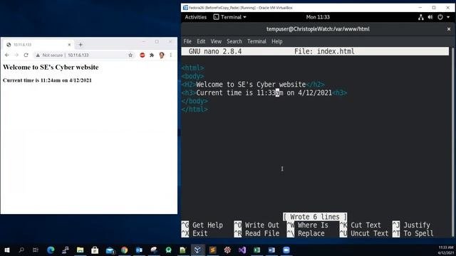 Validate the Apache Web Server on Fedora 26 Linux