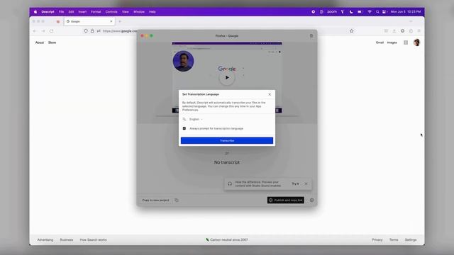 How to record video and audio in Descript