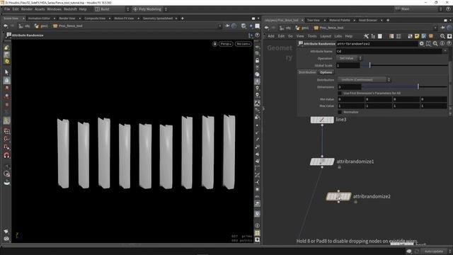 Houdini Digital Assets  5. Add Random Scale and Rotation