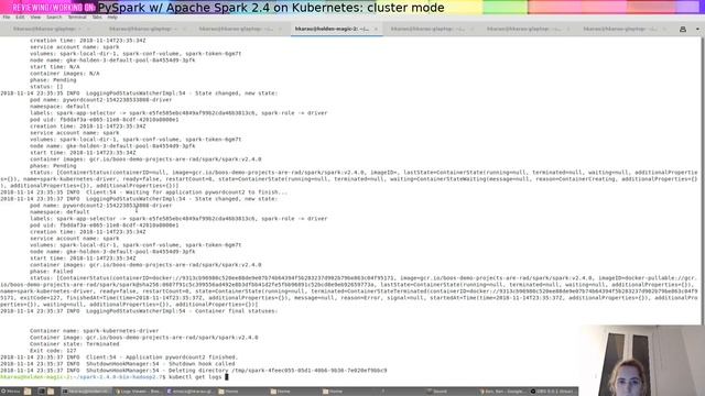 Impromptu PySpark w/ @ApacheSpark 2.4 on Kubernetes Demo - Cluster Mode