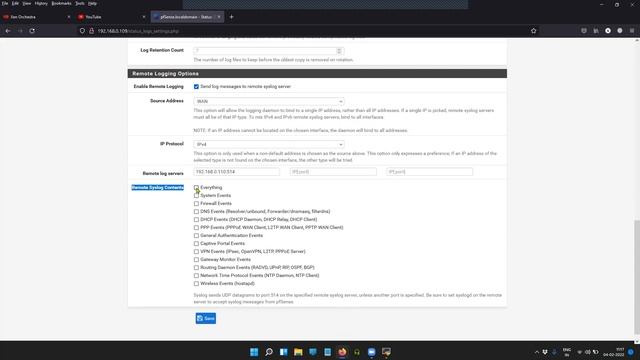 Log forwarding to an external Syslog server [PFsense/OPNsense Firewall]