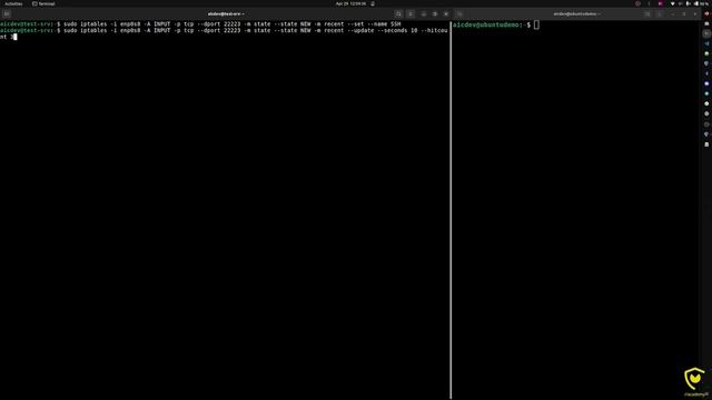 SecurityValley - block port scanner / ssh bruteforcing  #nmap #iptables #linux #cybersecurity