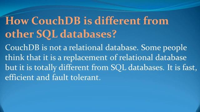 Apache CouchDB Interview Questions and Answers for freshers and experienced– Part 1
