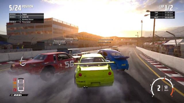 Wreckfest Gameplay  Totaled On Tarmac Banger Race Motorcity Circuit - Career Mode 12