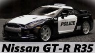 Nissan GT-R R35 Полицейская машина Масштаб 1:24 Maisto Мини-копия автомобиля