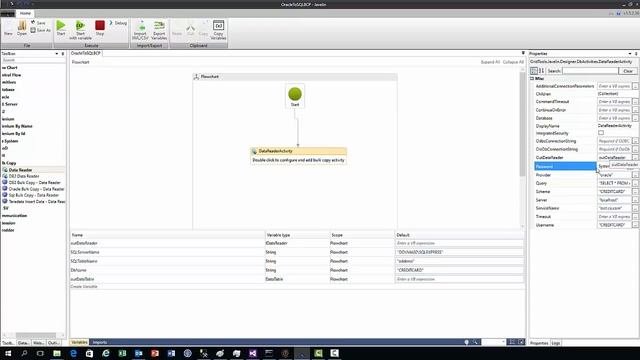 Using Javelin to Copy a Table from an Oracle Database to a MSSQL Database