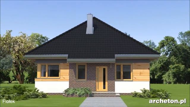 Projekt domu Fiołek - archeton.pl - parterowy 721 m2