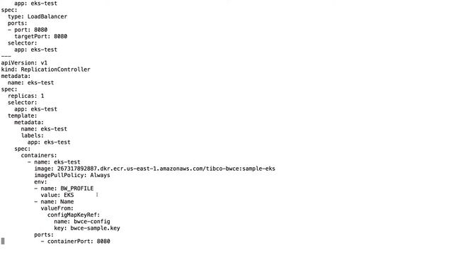 ConfigMaps on K8s (Amazon EKS) with BusinessWorks Container Edition