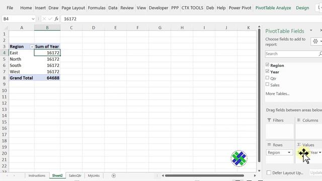 Create a Clustered Stacked Column Pivot Chart in Excel