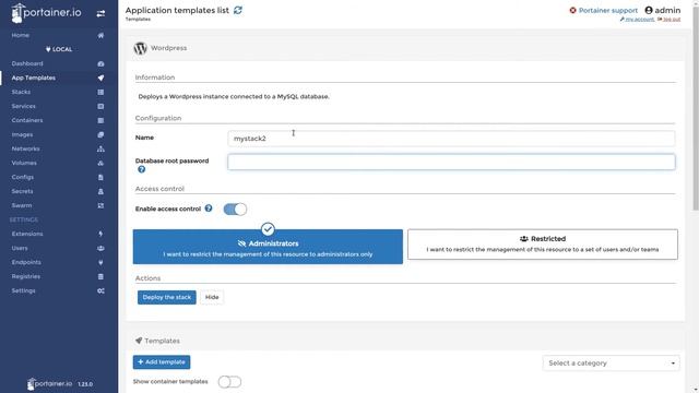 How to Use Portainer App Templates on Portainer Versions Prior to CE