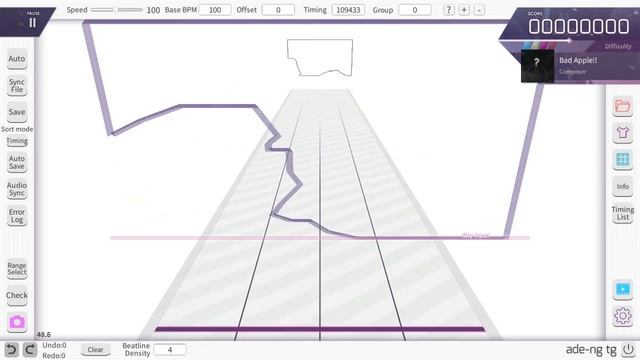 Bad Apple but it's traces (ade-ng stress test/Arcaea Fanmade)
