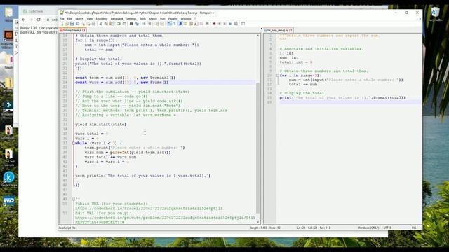 Create and debug a code tracing problem with a loop! (No background music)