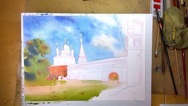 Крутицкое подворье акварелью (Часть 1)