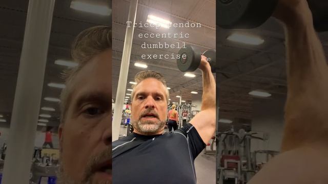 Increasing tricep tendon load tolerance with single dumbbell