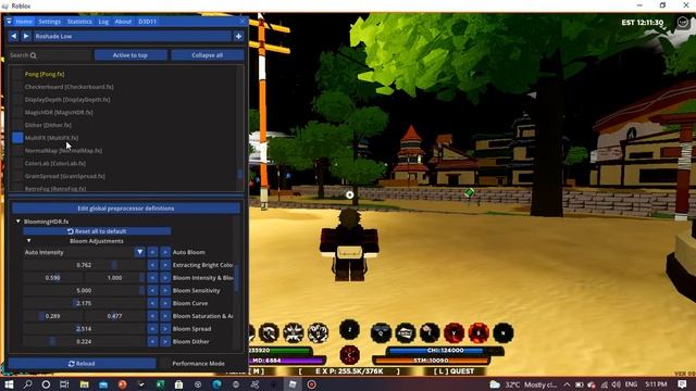 low end pc settings for roshade.