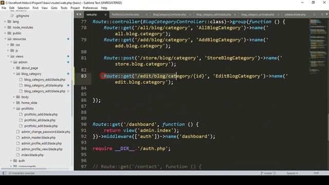Laravel 9 Project #62 | Backend Blog Category Setup Part 3