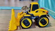 Хомяк-тракторист. Желтый трактор. #хомяк