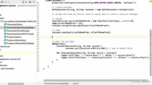 05 Kafka Java Programming 101 009 Java consumer seek and assign