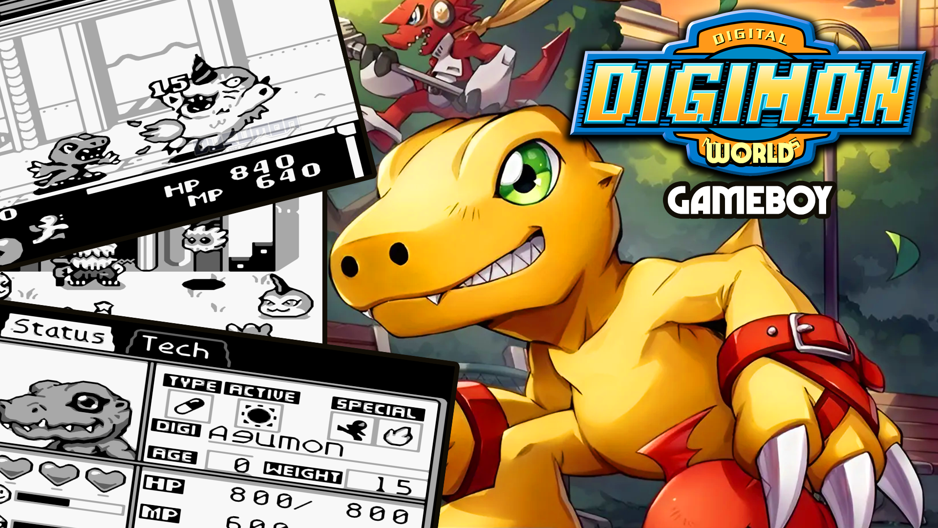 Digimon World GB — Демейк-проект Digimon World на Gameboy от Game Boy Demakes