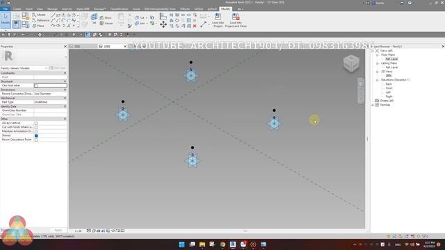 Cách vẽ viên gạch so le 1/2 step trên mặt cong trong Revit