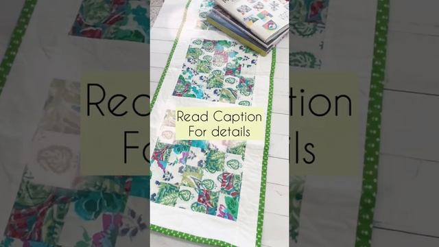 Scrappy Patchwork Table Runner #handmadegifts #patchworkquilt #tablerunner