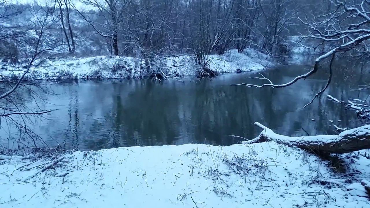 Река Упа зимой.